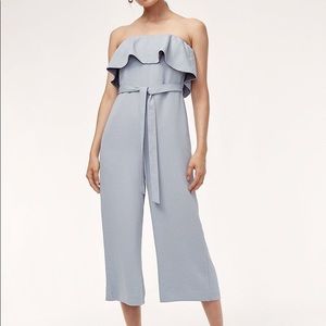 ISO BABATON FLUTTER JUMPSUIT IN LIGHT BLUE